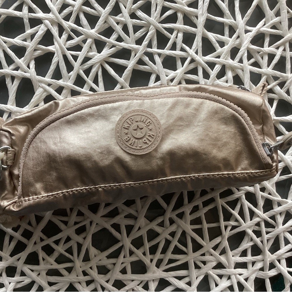 Kipling Shimmering Gold Makeup Bag